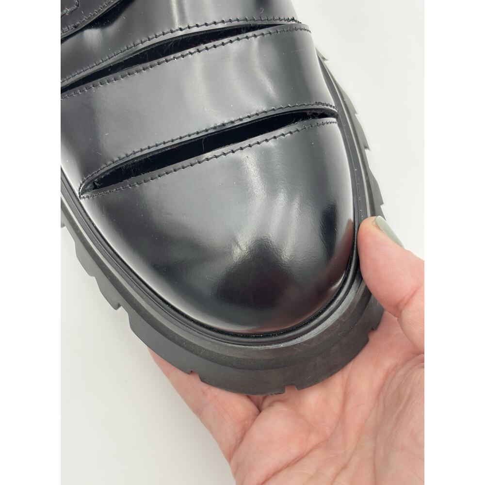 Alexander McQueen Wander Leather Cutout Combat Boots Black Size 39 / 9 - Picture 13 of 16